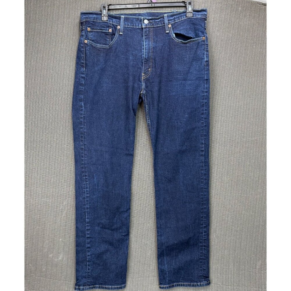 Levi Strauss 514 Mens W38 L34 Blue Straight Fit Jeans Dark Wash Denim